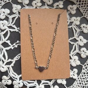 Silver Heart Chain Necklace